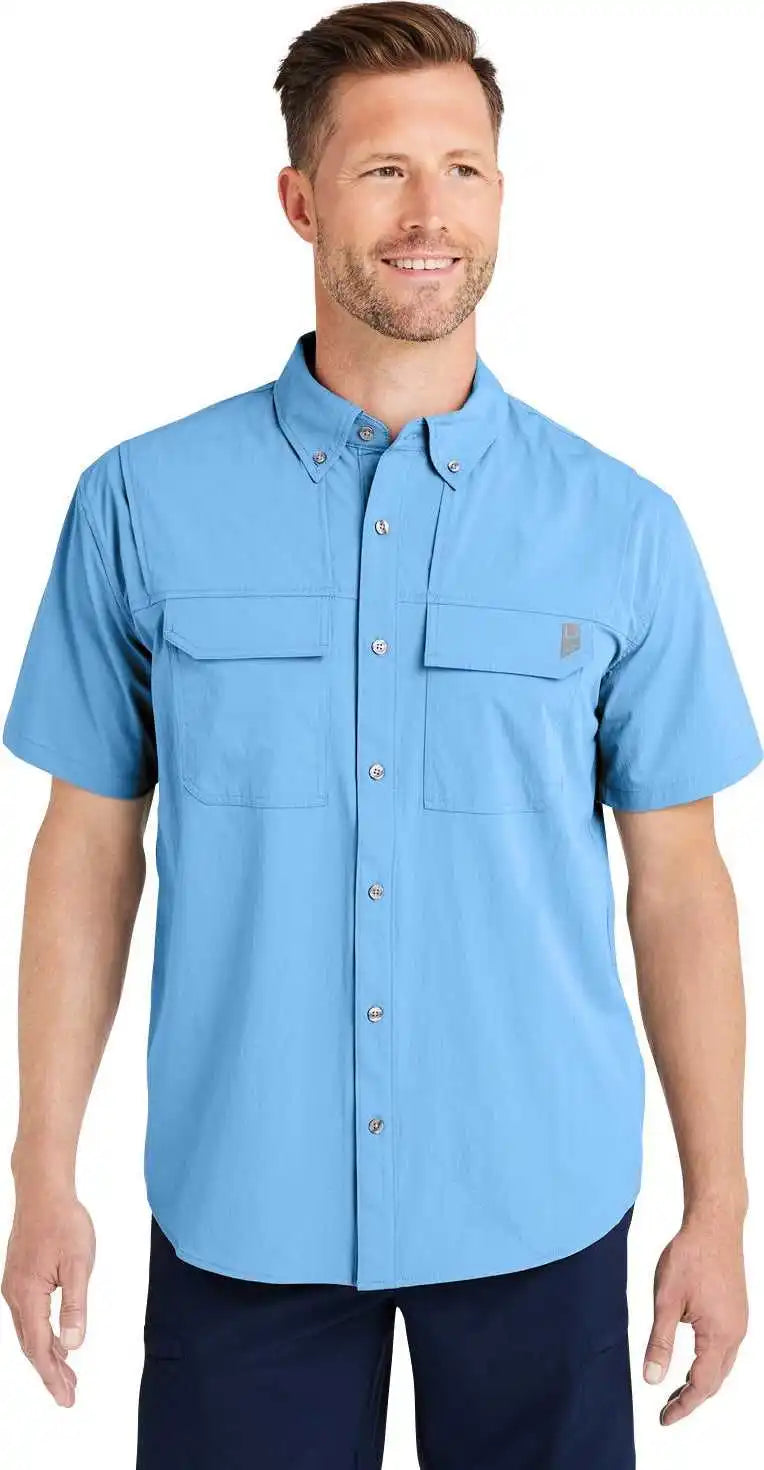 Huk H150183 Men’s Creekbed Short Sleeve Shirt - Marolina Blue