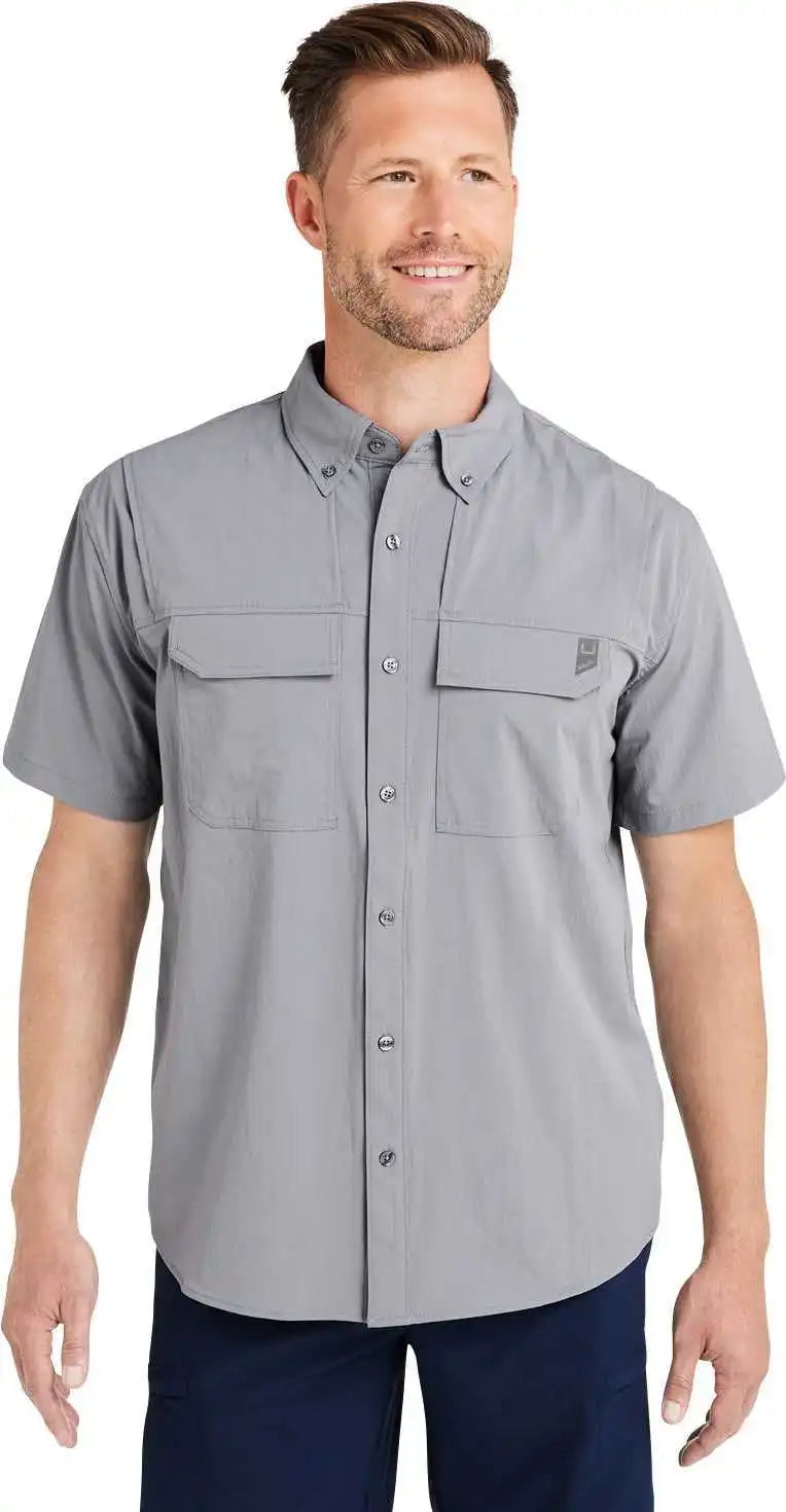 Huk H150183 Men’s Creekbed Short Sleeve Shirt Night Owl
