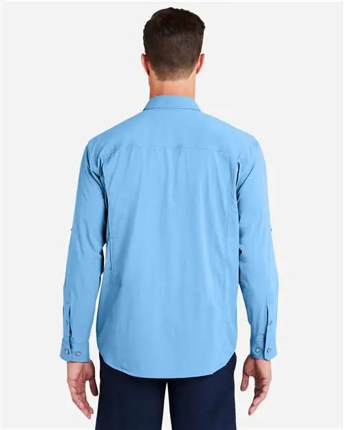 Huk H150184 Creekbed Long Sleeve Shirt - Marolina Blue