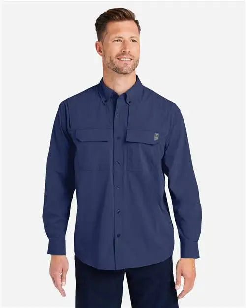 Huk H150184 Creekbed Long Sleeve Shirt - Naval Academy