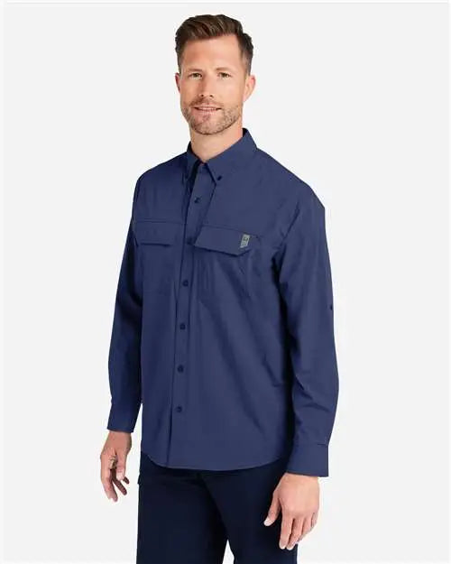 Huk H150184 Creekbed Long Sleeve Shirt - Naval Academy