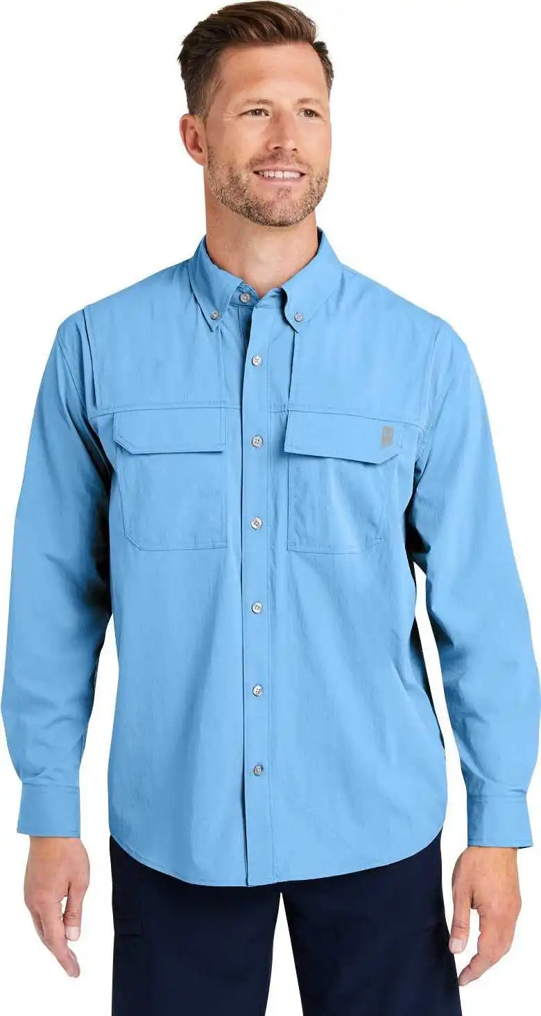 Huk H150184 Men’s Creekbed Long Sleeve Shirt - Marolina Blue