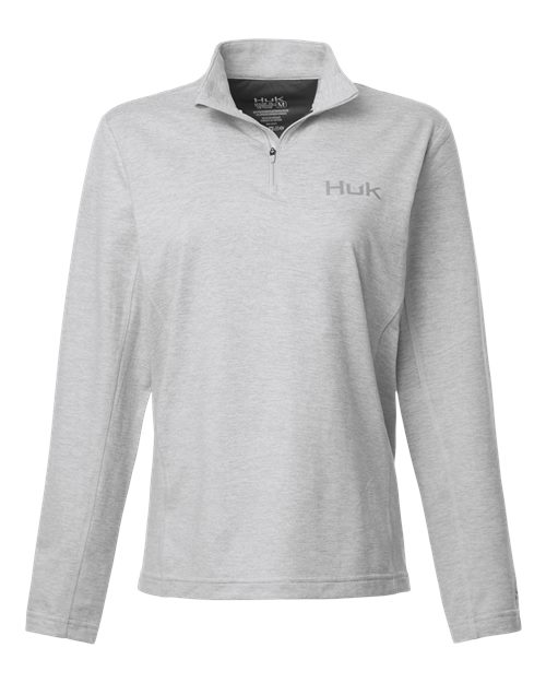 Huk H6130024 Women’s Coldfront+ Quarter-zip Pullover - Harbor Mist