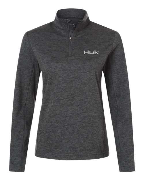Huk H6130024 Women’s Coldfront+ Quarter-zip Pullover - Volcanic Ash
