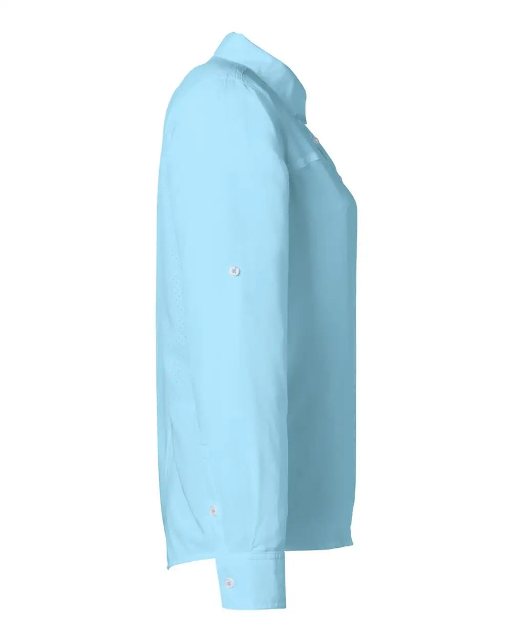 Huk H615006 Women’s Tide Point Long Sleeve Shirt - Crystal Blue