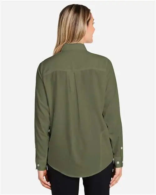 Huk H615006 Women’s Tide Point Long Sleeve Shirt - Moss