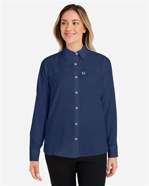 Huk H615006 Women’s Tide Point Long Sleeve Shirt - Naval Academy