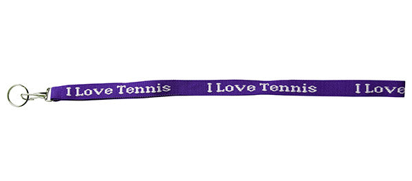 I Love Tennis Lanyard (black)