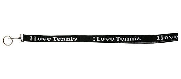 I Love Tennis Lanyard (black)