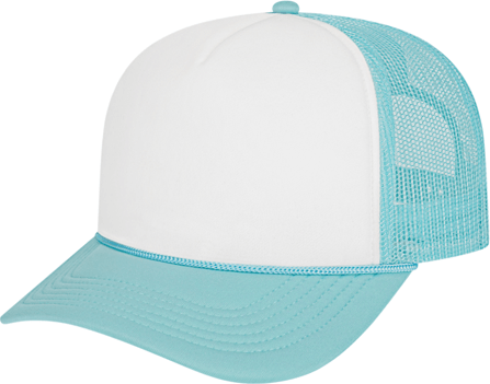 Cap America i5054 Retro Foamie Trucker - White Light Blue
