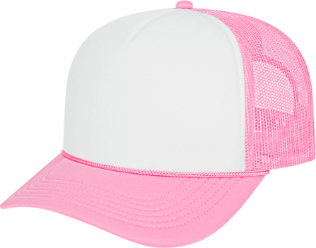 Cap America i5054 Retro Foamie Trucker - White Pink