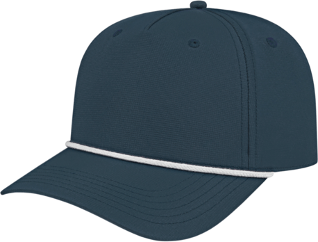 Cap America i7256 Athletic Rope Cap - Navy With White Rope