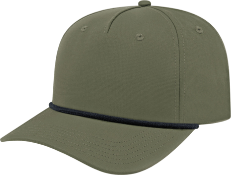 Cap America i7256 Athletic Rope Cap - Olive With Black Rope