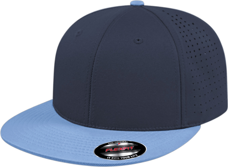 Cap America i8503 Flexfit Perforated Performance Cap - Navy Columbia Blue