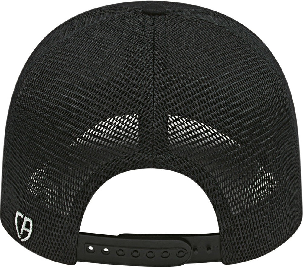 Cap America i8525 Flexfit 110 Ribbed TriBlend Trucker Mesh Back Cap - Black