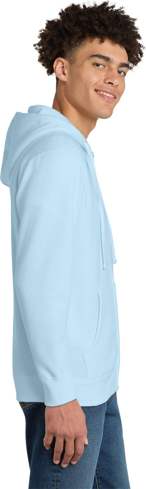 Ice Blue District V.I.T. Fleece Full-Zip Hoodie DT6102