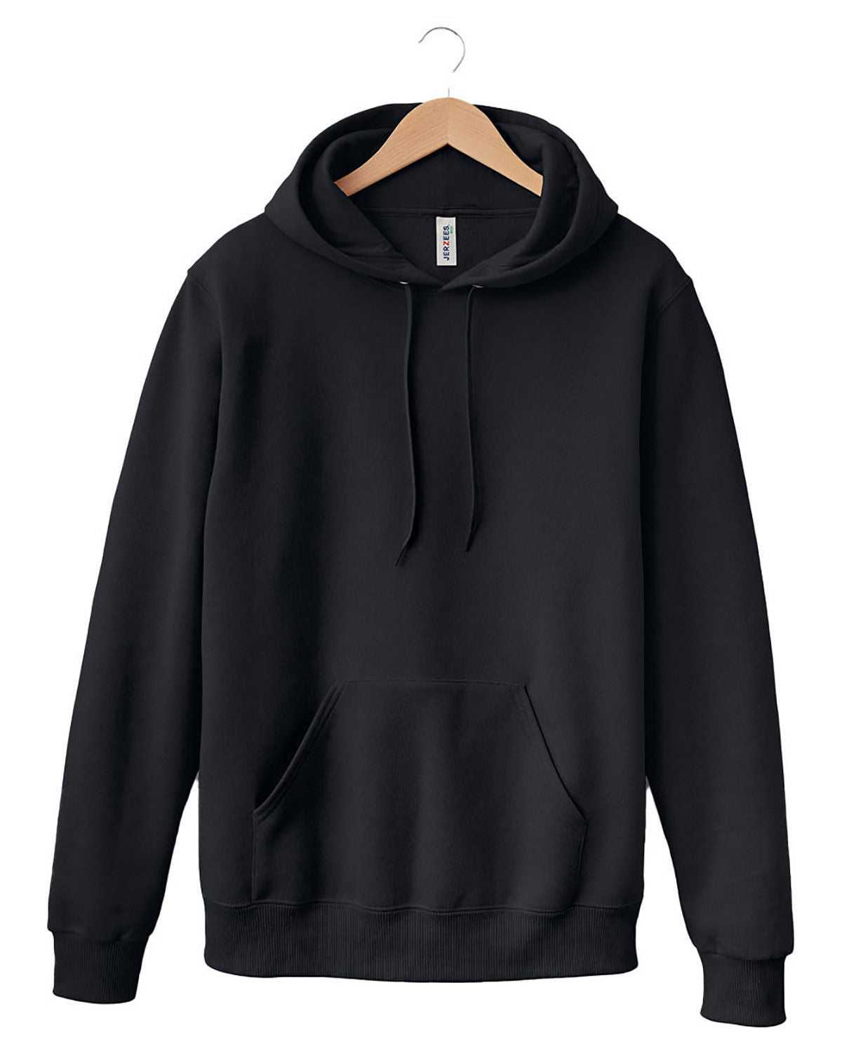 Jerzees 700MR Eco Premium Blend Ringspun Hooded Sweatshirt - Black Ink - HIT a Double - 1