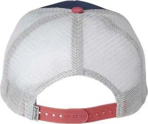 Imperial 1287 North Country Trucker Cap - Royal Nantucket Gray - Red / one Size Fits Most