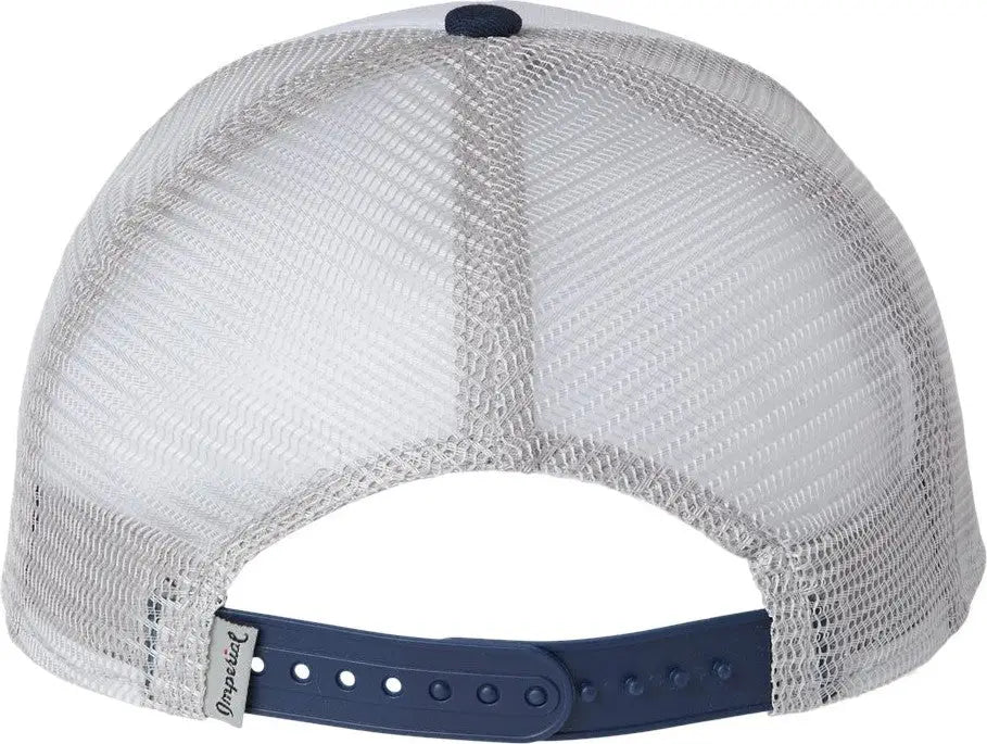 Imperial 1287 North Country Trucker Cap - White Navy Grey - one Size Fits Most