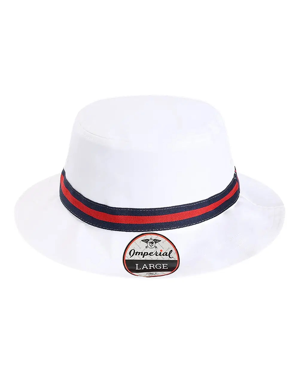 Imperial 1371p the Oxford Performance Bucket Hat - White Navy Red