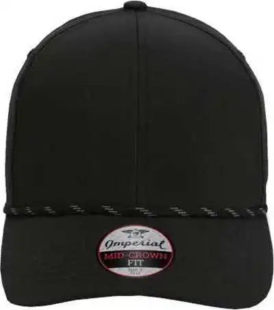 Imperial 6054 the Habanero Performance Rope Cap Black / one Size Fits Most