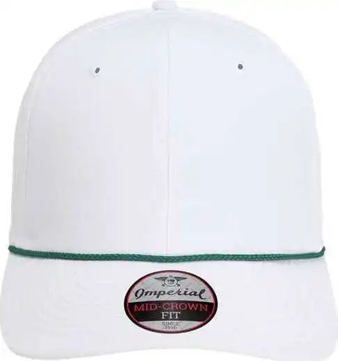Imperial 7054 the Wingman Cap - White Dark Green - Forest / one Size Fits Most