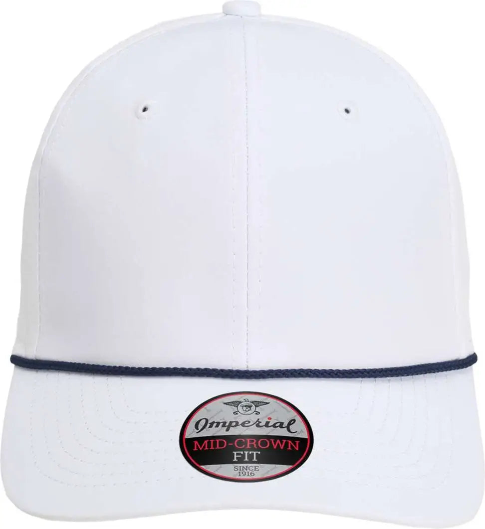 Imperial 7054 the Wingman Cap - White Navy - one Size Fits Most