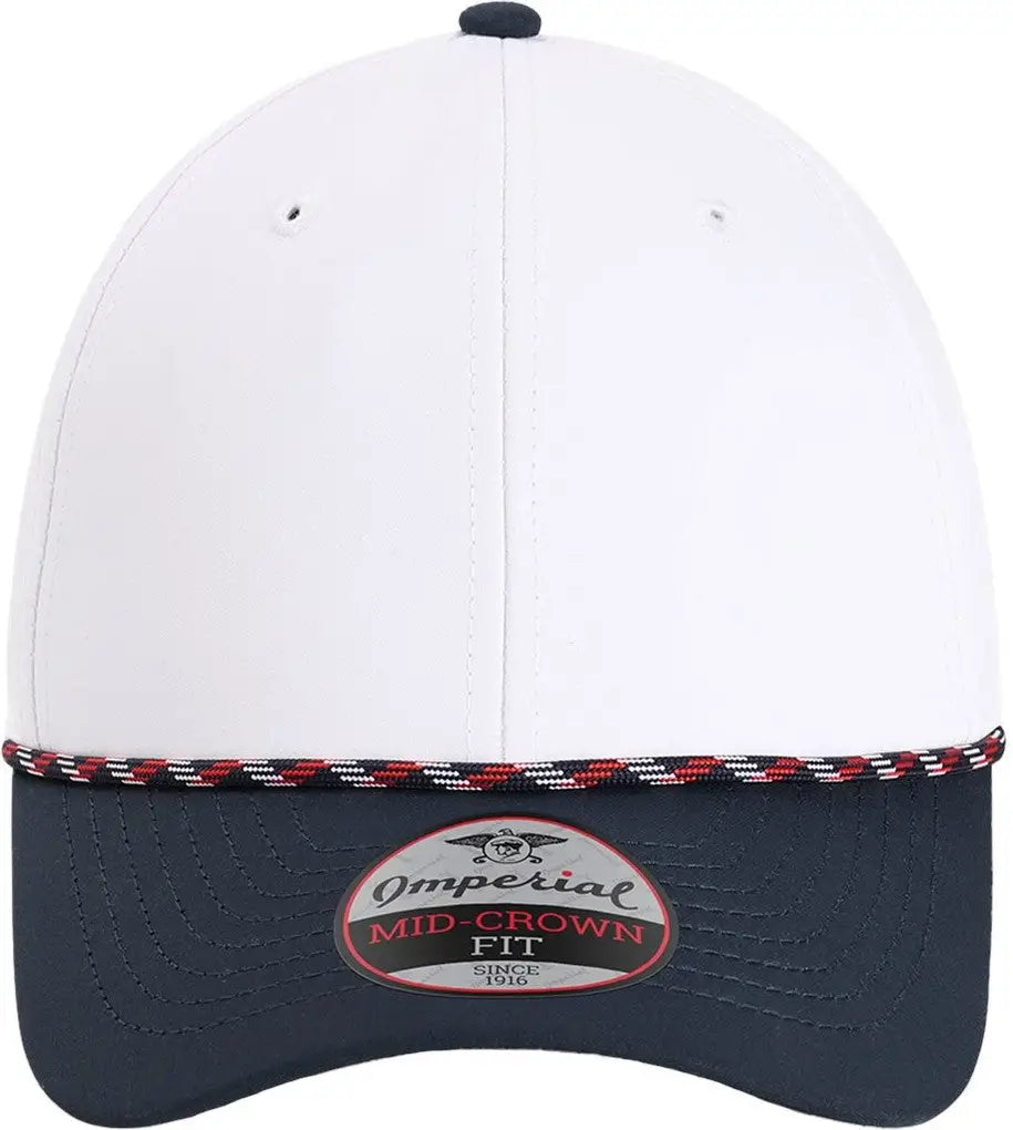 Imperial 7054 the Wingman Cap - White Navy Red - White/ Navy/ Red/ / one Size Fits Most