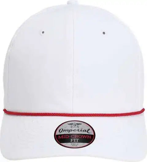 Imperial 7054 the Wingman Cap White Red / one Size Fits Most