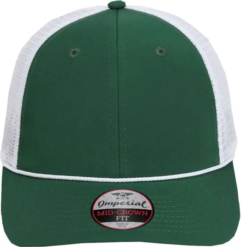 Imperial 7055 the Night Owl Performance Rope Cap - Forest White - one Size Fits Most