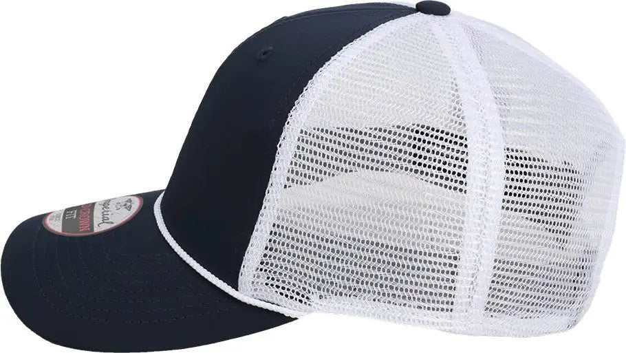 Imperial 7055 the Night Owl Performance Rope Cap - Navy White - one Size Fits Most