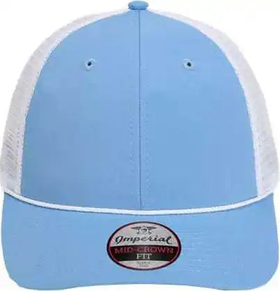 Imperial 7055 the Night Owl Performance Rope Cap - Powder Blue White - one Size Fits Most