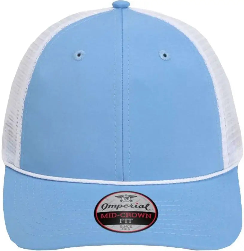 Imperial 7055 the Night Owl Performance Rope Cap - Powder Blue White - one Size Fits Most