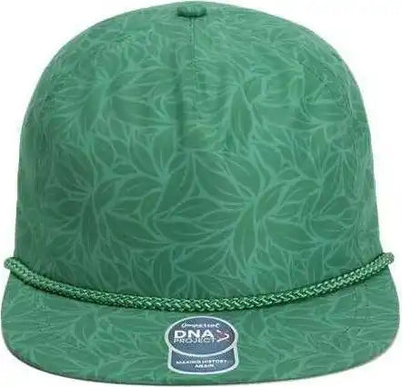 Imperial Dna010 the Aloha Rope Cap - Green Floral - Kelly / one Size Fits Most