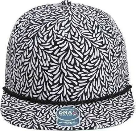 Imperial Dna010 the Aloha Rope Cap - Throwback Black - White / one Size Fits Most