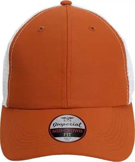 Imperial X210sm the Original Sport Mesh Cap - Burnt Orange White - one Size Fits Most