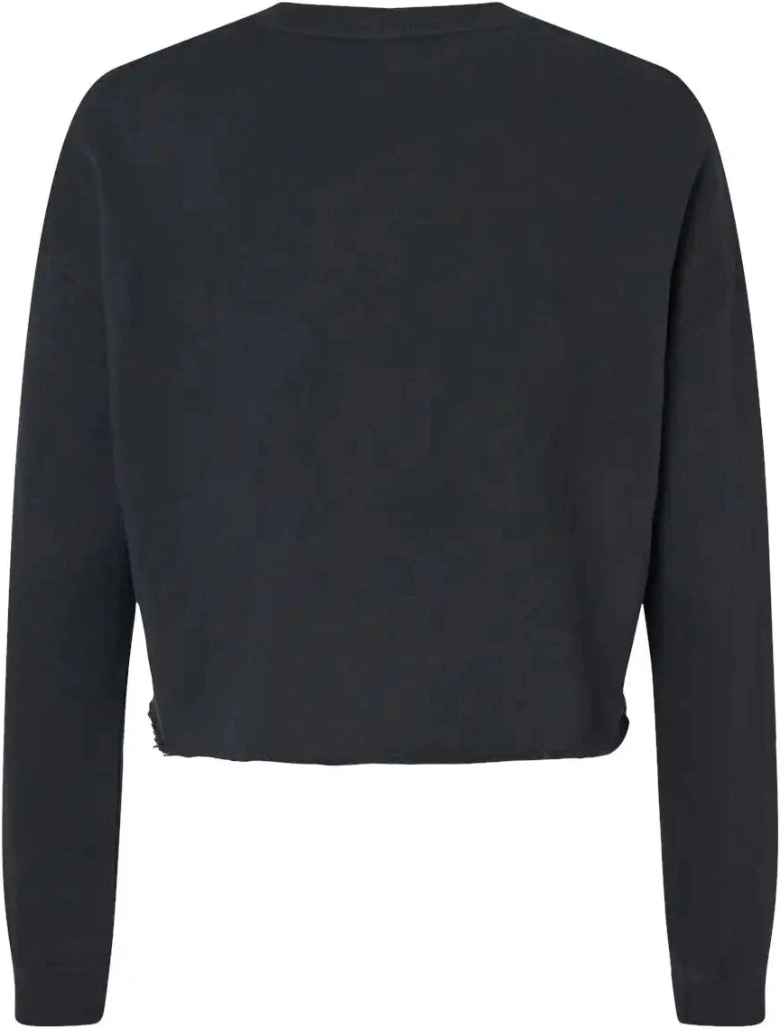 Independent Trading Co. Afx24crp Women’s Lightweight Crop Crewneck Sweatshirt - Black