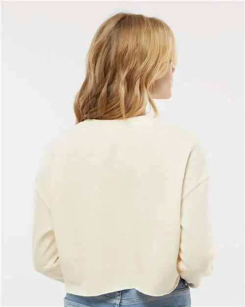 Independent Trading Co. Afx24crp Women’s Lightweight Crop Crewneck Sweatshirt - Bone