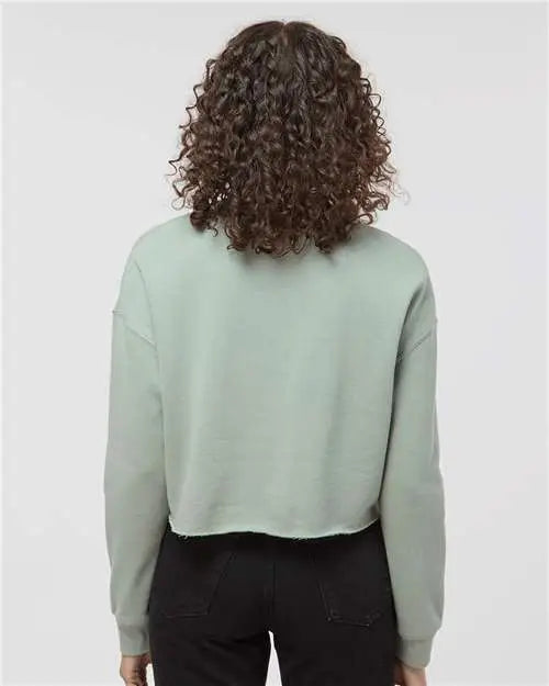 Independent Trading Co. Afx24crp Women’s Lightweight Crop Crewneck Sweatshirt - Sage