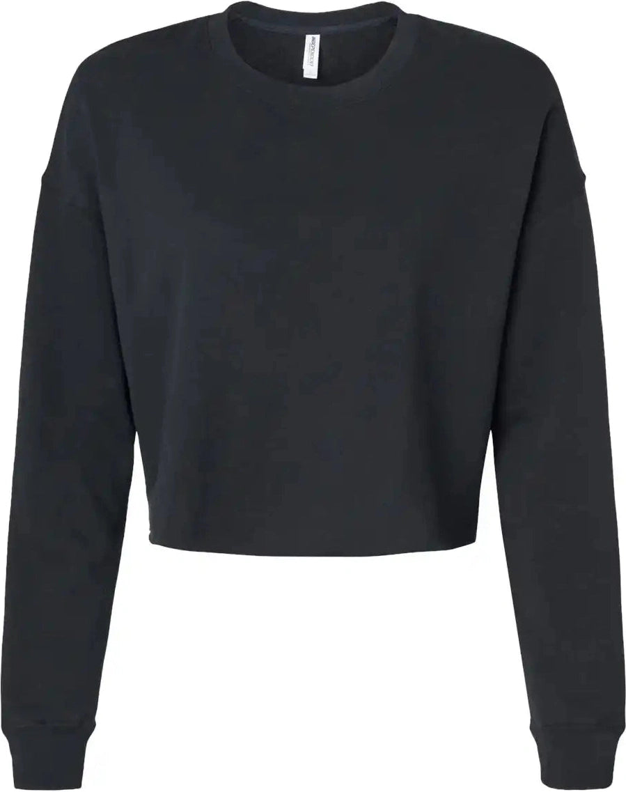 Independent Trading Co. Afx24crp Women’s Lightweight Crop Crewneck Sweatshirt - Black - Xs