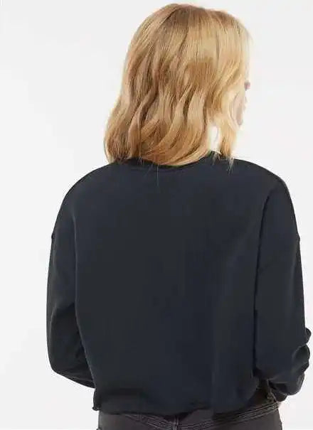 Independent Trading co Afx24crp Women’s Lightweight Cropped Crew Pullover - Black
