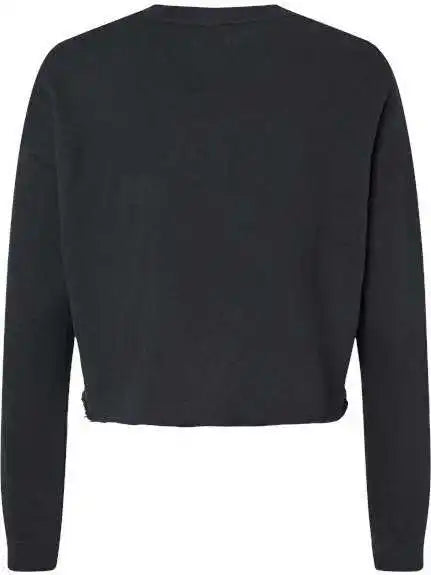 Independent Trading co Afx24crp Women’s Lightweight Cropped Crew Pullover - Black