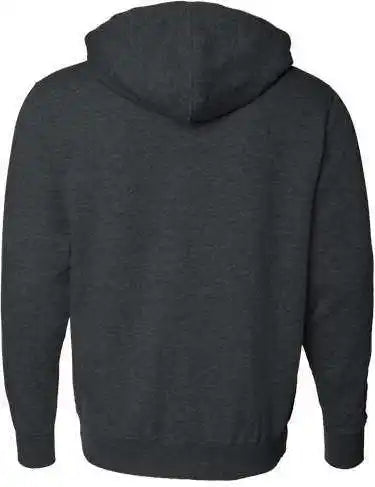 Independent Trading co Afx4000z Full-zip Hooded Sweatshirt - Charcoal Heather