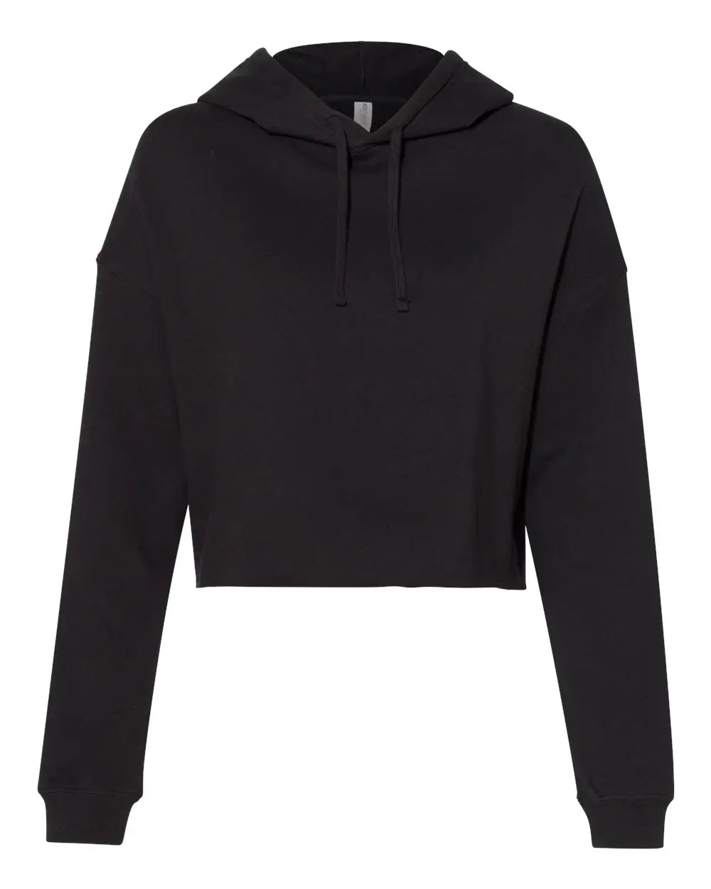 Independent Trading Co. Afx64crp Women’s Lightweight Crop Hooded Sweatshirt - Black - Xs