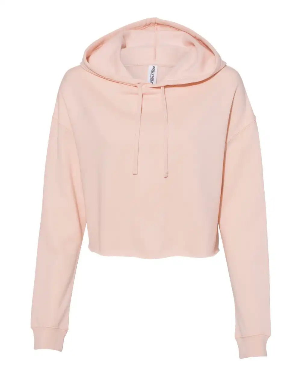 Independent Trading Co. Afx64crp Women’s Lightweight Crop Hooded Sweatshirt - Blush - Xs
