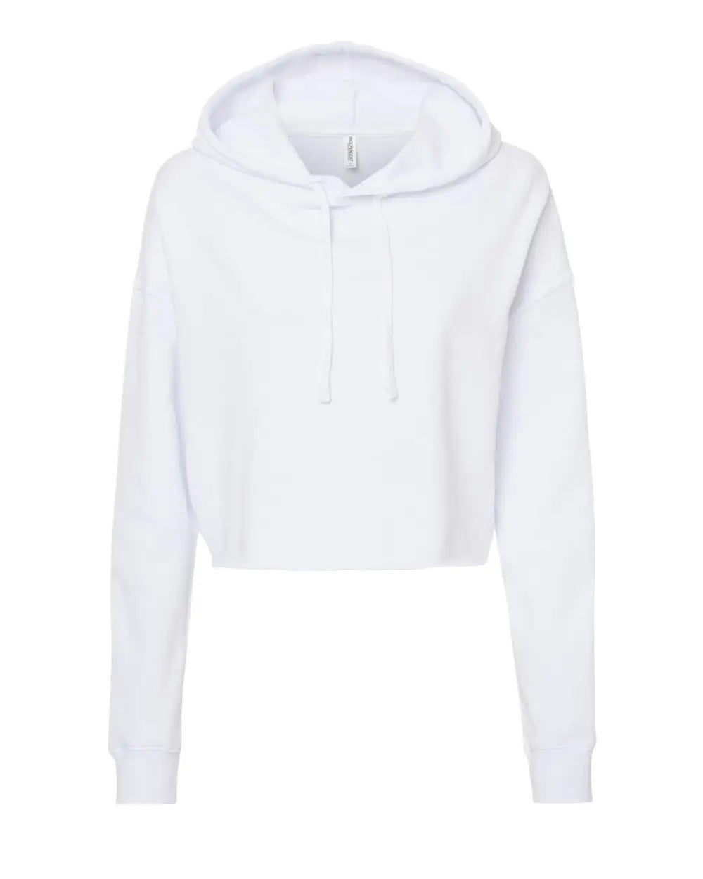 Independent Trading Co. Afx64crp Women’s Lightweight Crop Hooded Sweatshirt - White - Xs