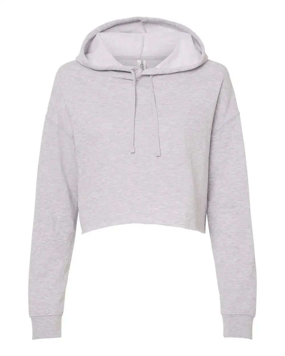 Independent Trading Co. Afx64crp Women’s Lightweight Crop Hooded Sweatshirt - Grey Heather - Gray / Xs