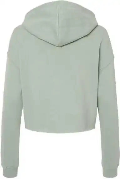 Independent Trading co Afx64crp Womens Lightweight Cropped Hooded Sweatshirt - Sage