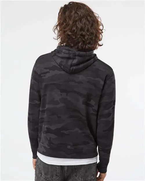 Independent Trading Co. Afx90un Lightweight Hooded Sweatshirt - Black Camo