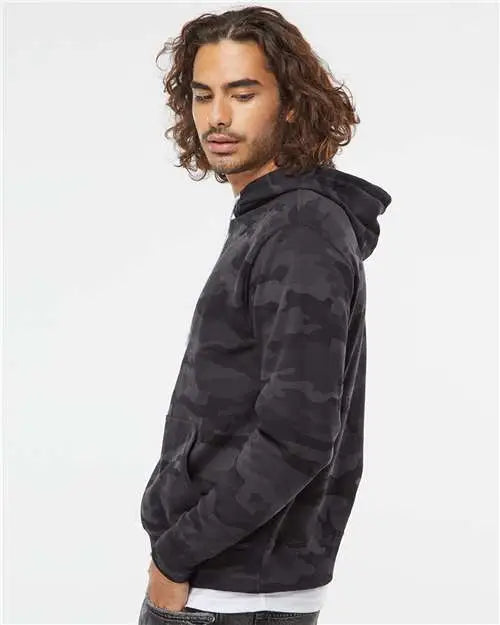 Independent Trading Co. Afx90un Lightweight Hooded Sweatshirt - Black Camo